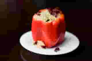 Veggie Stuffed Whole Pepper