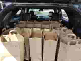 trunkful of boxed lunches