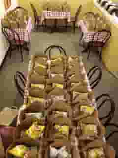 preparing boxed lunches