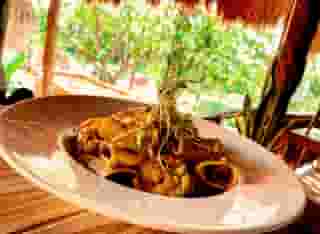 Pasta with shrimps