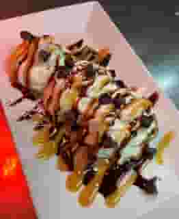 Deconstructed Turtle Cheesecake