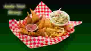 Shrimp Basket with Fries & Slaw