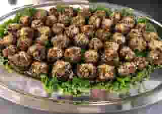 Sausage , cranberry stuffed mushrooms