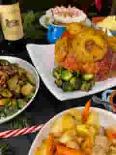 Christmas Feast with a 6 Pound Ham