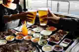 friends eating out