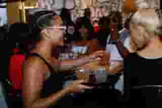 waitress drinks and guests