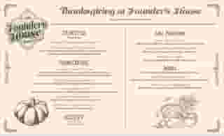 Lunch Menu Founders House Restaurant in Milford, CT