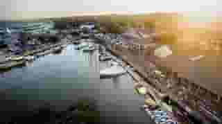 Aerial view of Dead Dog Saloon