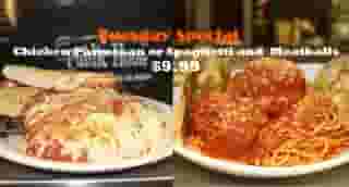 Chicken Parmesan or Spaghetti and meatballs