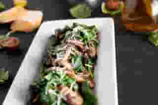 spinach and mushrooms