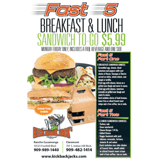 Kickback Jack's Breakfast Restaurant in CA