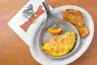 "Just Right Size" Ham And Cheese Omelette
