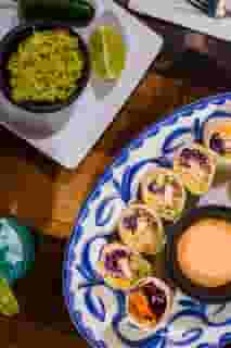platter with dops Woody's Tacos & Tequila