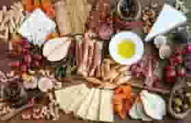 Imported or Domestic Cheese Display