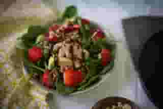 Spinach, Chicken, & Berries Salad