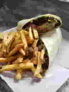 wrap with fries