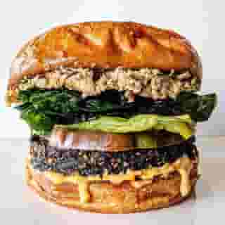 Forbidden Rice Burger vegeterian