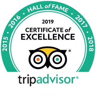 Trip Advisor Certificate of Excellence Hall of Fame
