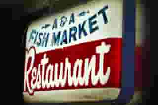A & A Fish Market Original Sign