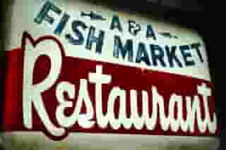 A & A Fish Market Original Sign