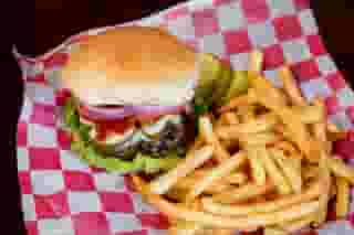 burger and fries