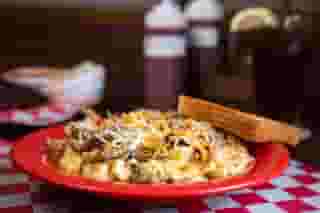 pork mac and cheese