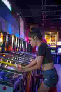 girl playing game