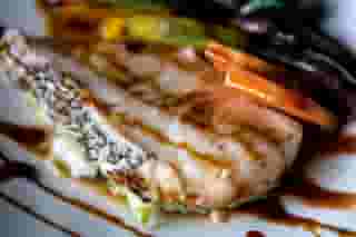 STEAM GRILLED SEA BASS
