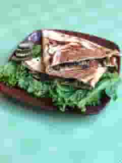 Turkey Hummus Mushroom Pita