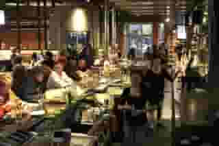People dining at the bar at Santa Fe Capitol Grill