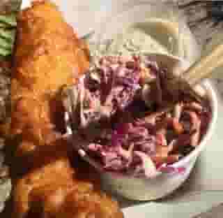 fish & chips with coleslaw
