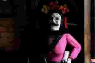 person in mask