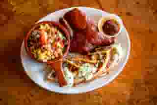 ¼ BBQ Apple Wood Smoked Chicken & Waffle