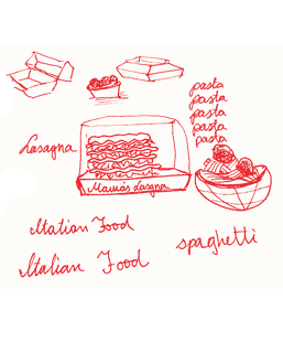 pasta drawing