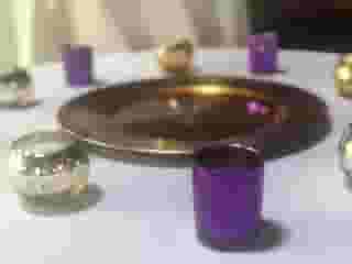 charger and candles