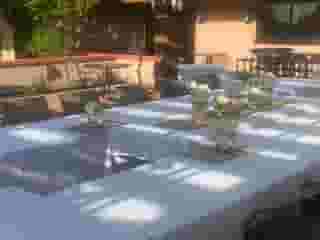 table on the patio