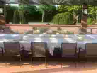 table on the patio