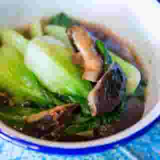 Baby Bok Choy and Shiitake Mushrooms