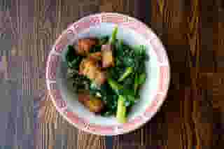 Kanah Fai Daeng | Pork Belly w/Chinese Broccoli and Roasted Red Chili (Over Rice)
