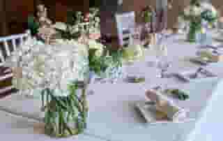 wedding flowers on the table