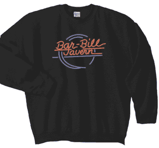 BAR-BILL NEON LOGO CREWNECK SWEATSHIRT