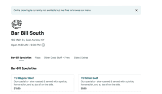 Online Ordering Form