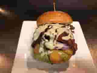 California Corn Fritter Burger