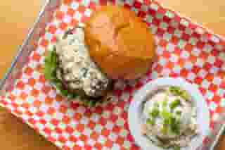Very Blue Cow Burger