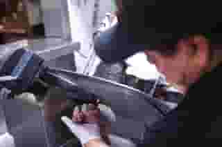 staff shot slicing pastrami