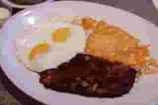 Corned beef hash and eggs