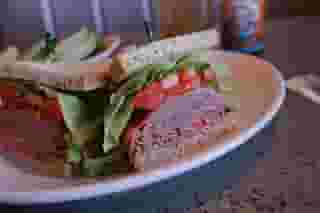 76. Rare roast beef