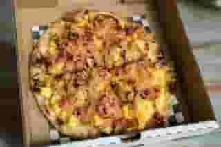 Naan Meat Lovers Breakfast Pizza