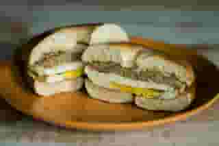 Egg and Cheese Breakfast Sandwich with Meat