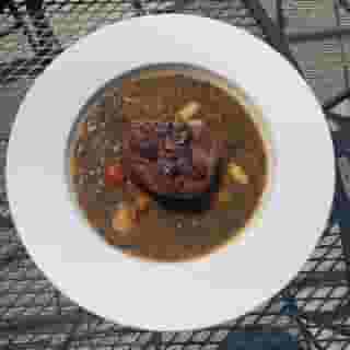 pork shank, collard & gnocchi
